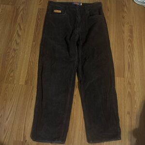 Empyre Brown Corduroy Men's Baggy‎ Straight Relaxed Pants Size 32 Y2k Skate